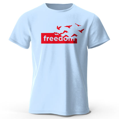 "Freedom Letter" Oversized Graphic T-Shirt - 100% Cotton, Unisex Summer Tee