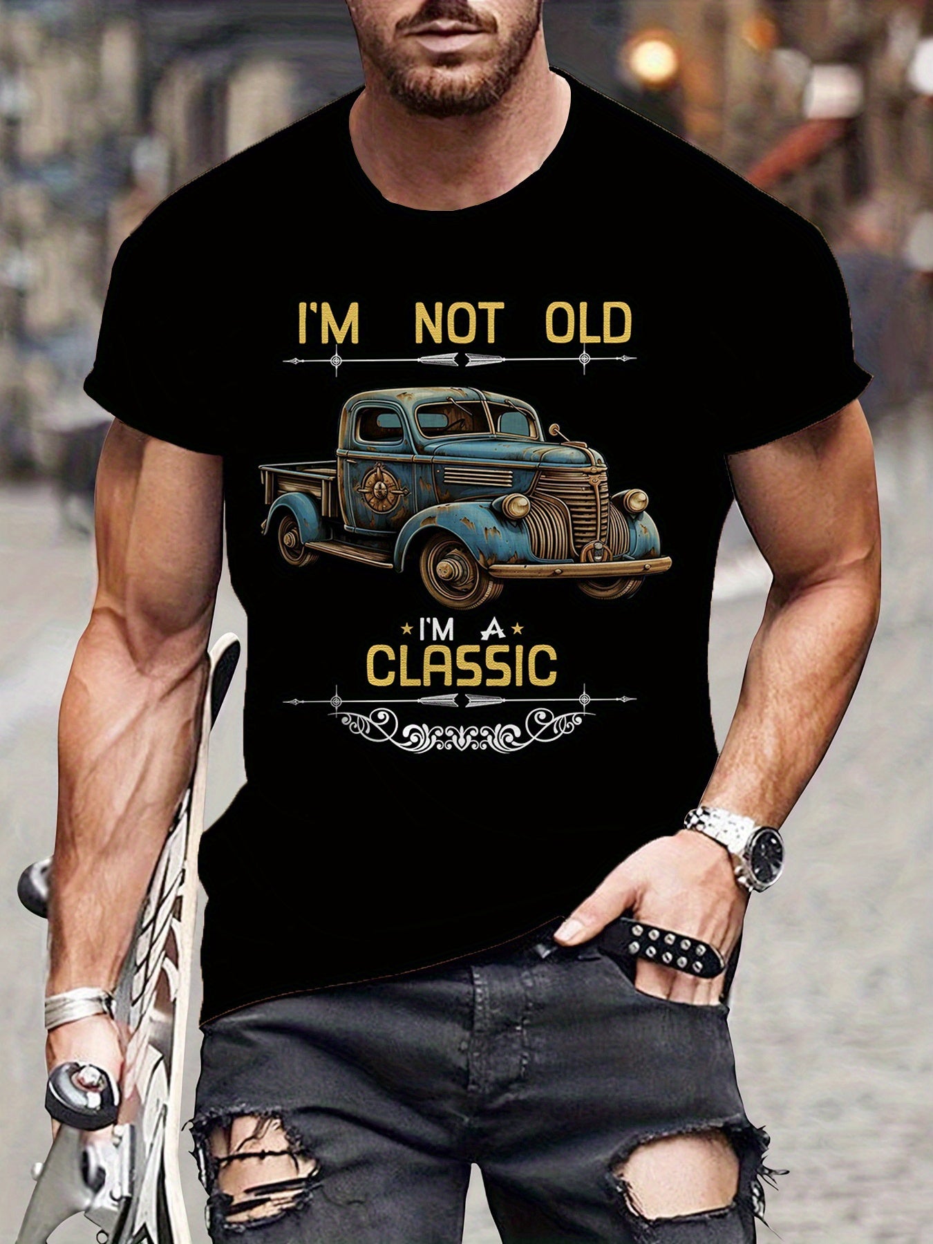 I'M NOT OLD I'M CLASSIC" Men's T-Shirt - Regular Fit, Sports Style, Summer Wear