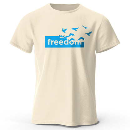 "Freedom Letter" Oversized Graphic T-Shirt - 100% Cotton, Unisex Summer Tee