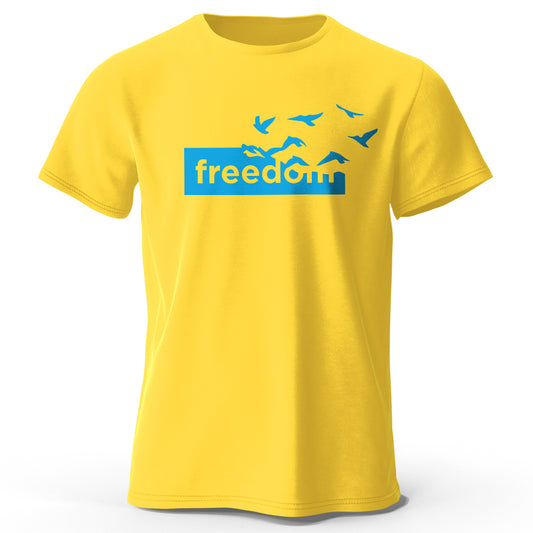 "Freedom Letter" Oversized Graphic T-Shirt - 100% Cotton, Unisex Summer Tee