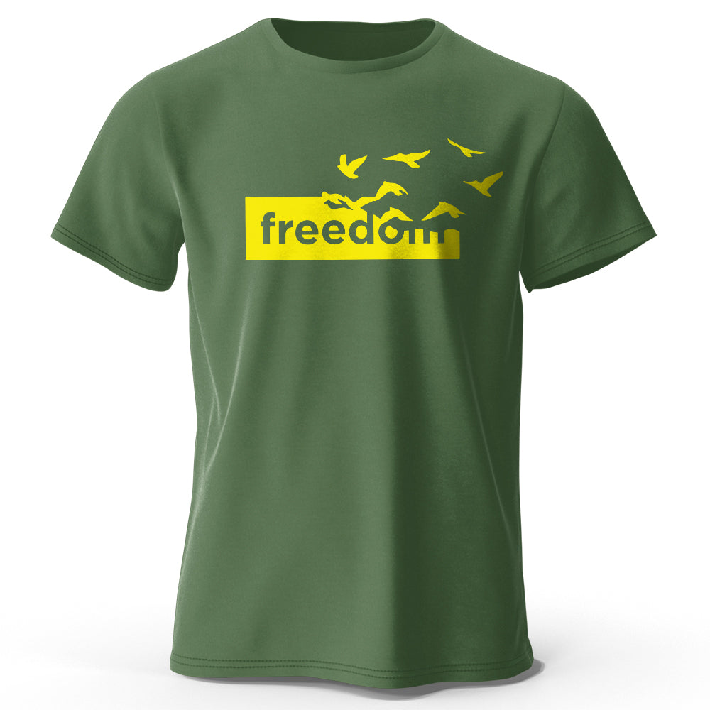 "Freedom Letter" Oversized Graphic T-Shirt - 100% Cotton, Unisex Summer Tee