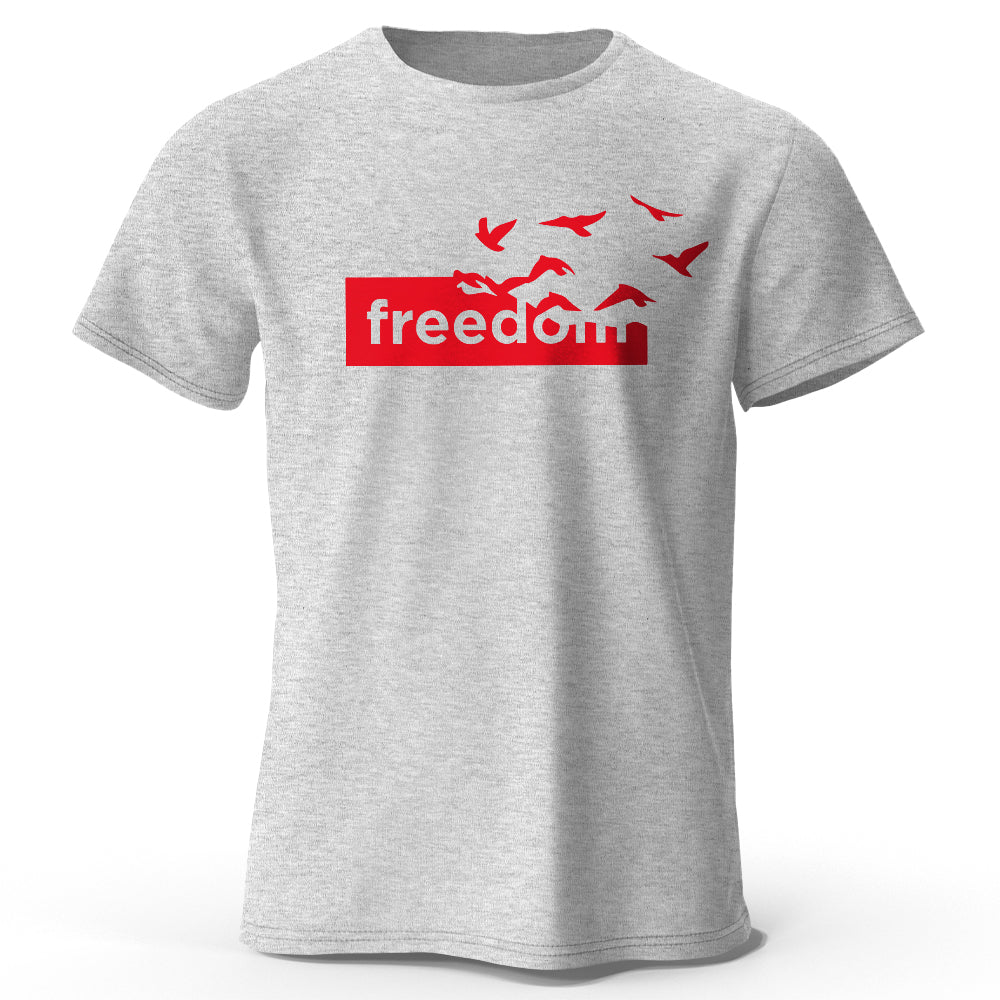 "Freedom Letter" Oversized Graphic T-Shirt - 100% Cotton, Unisex Summer Tee