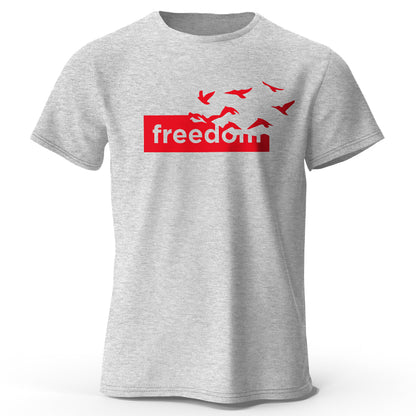 "Freedom Letter" Oversized Graphic T-Shirt - 100% Cotton, Unisex Summer Tee