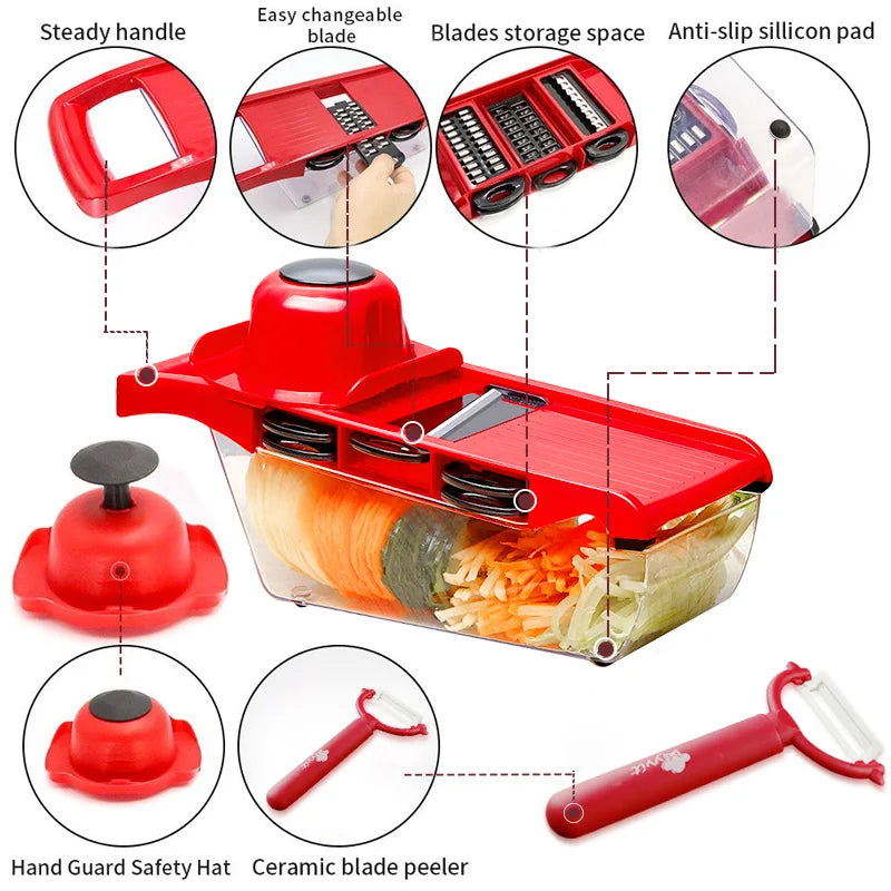 SliceMaster Steel Blade Vegetable Cutter - DINING DREAMS STORE