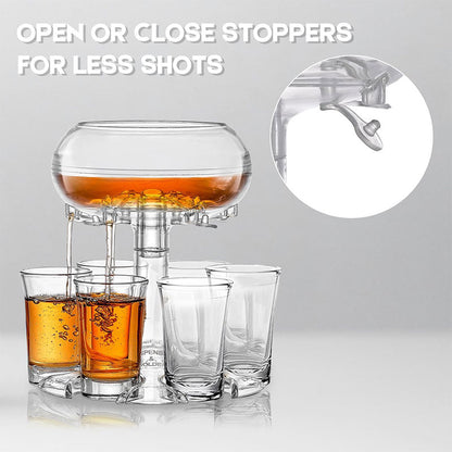 Party Essential: 6-Shot Glass Dispenser for Effortless Drink Serving