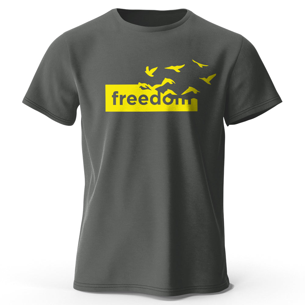 "Freedom Letter" Oversized Graphic T-Shirt - 100% Cotton, Unisex Summer Tee