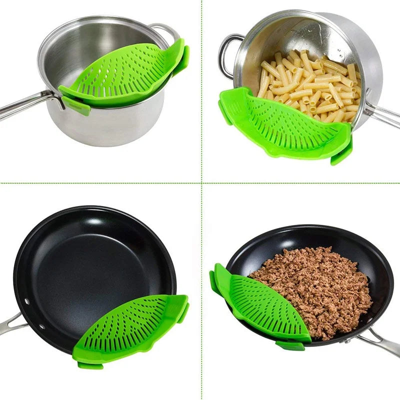 ClipCulinary Silicone Pan/Pot Strainer - DINING DREAMS STORE