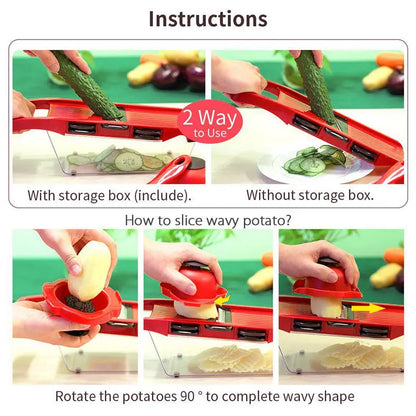 SliceMaster Steel Blade Vegetable Cutter - DINING DREAMS STORE