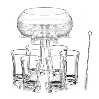 Party Essential: 6-Shot Glass Dispenser for Effortless Drink Serving