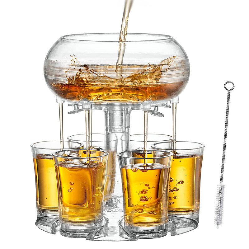 Party Essential: 6-Shot Glass Dispenser for Effortless Drink Serving