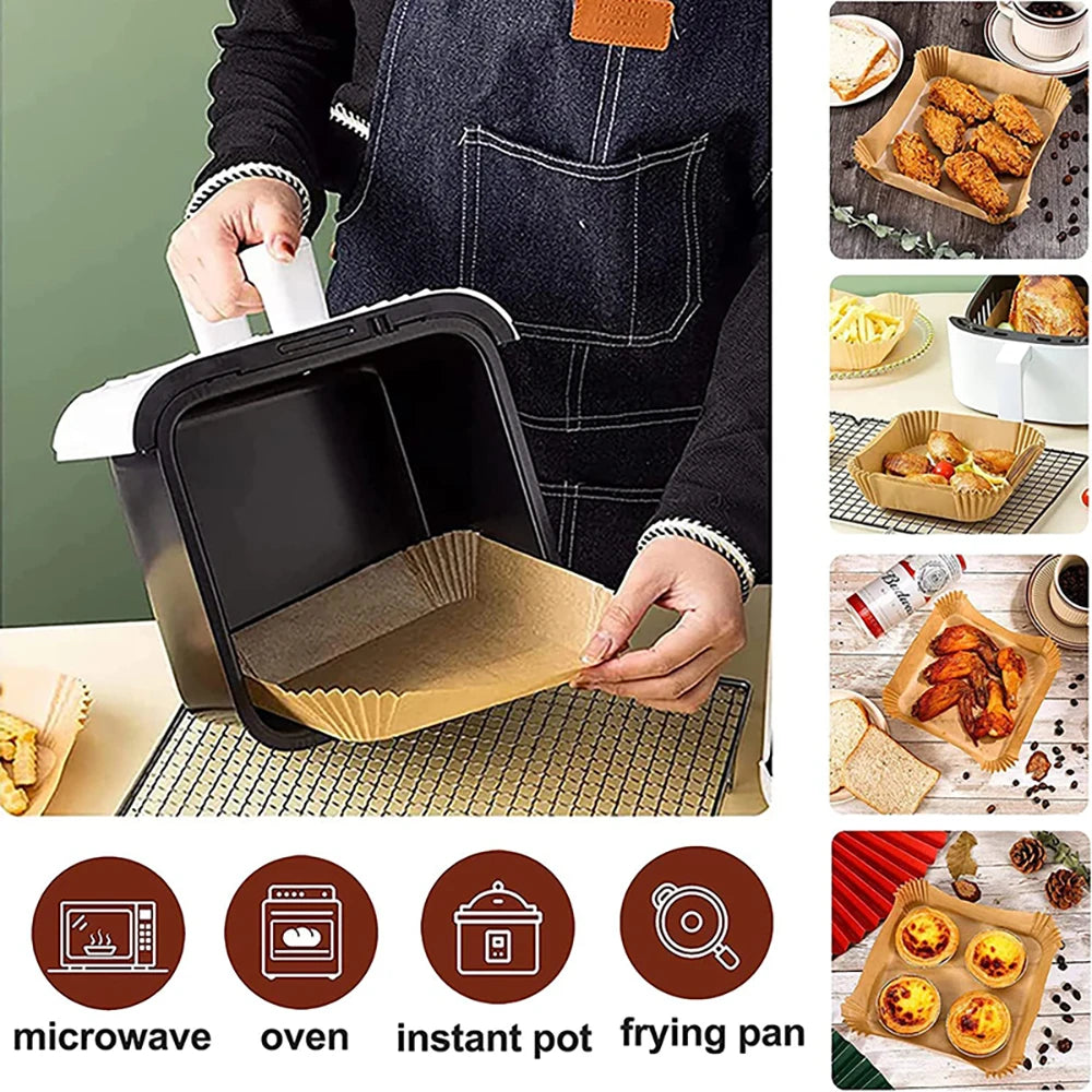 CrispEase Large Air Fryer Disposable Non-Stick Paper - DINING DREAMS STORE