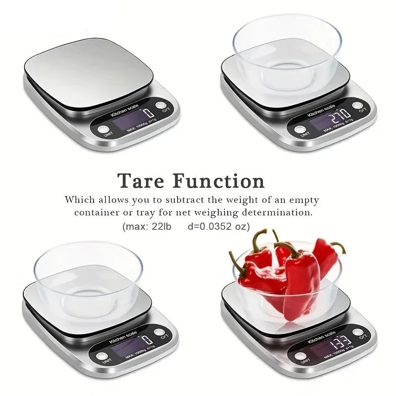 WeighMaste Stainless Steel Digital Kitchen Scale - DINING DREAMS STORE