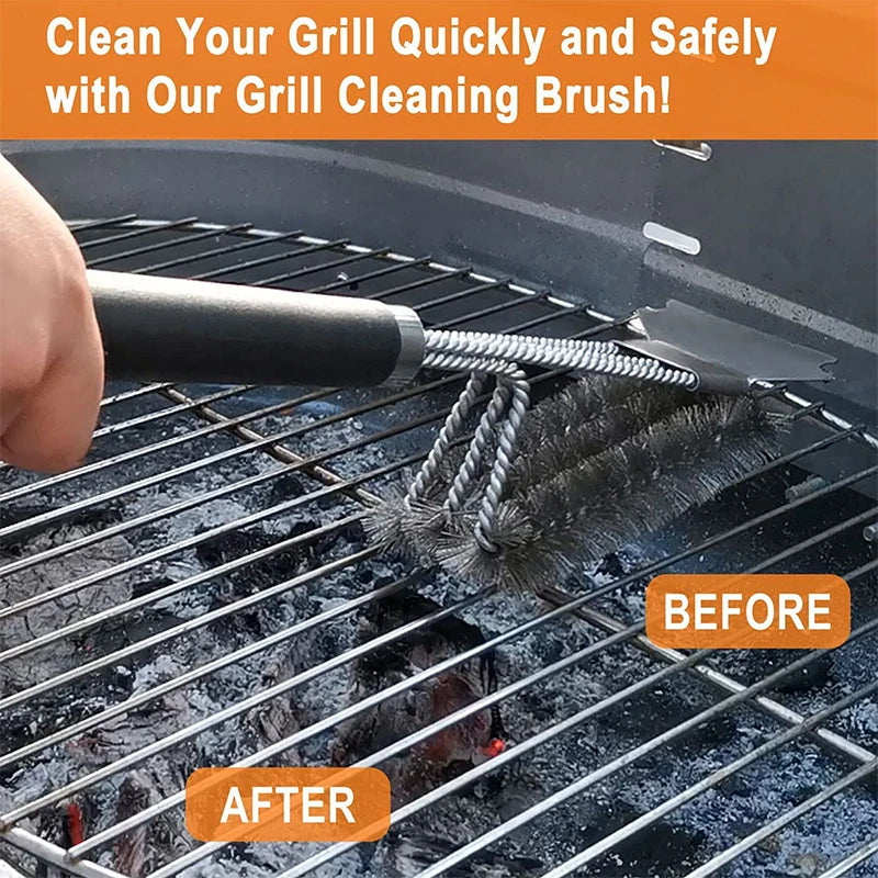 SafeScrub Deluxe Grill Cleaner Brush - DINING DREAMS STORE