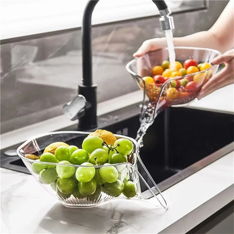 Multifunctional washing Drain Basket Household Vegetable Basin Kitchen Washing