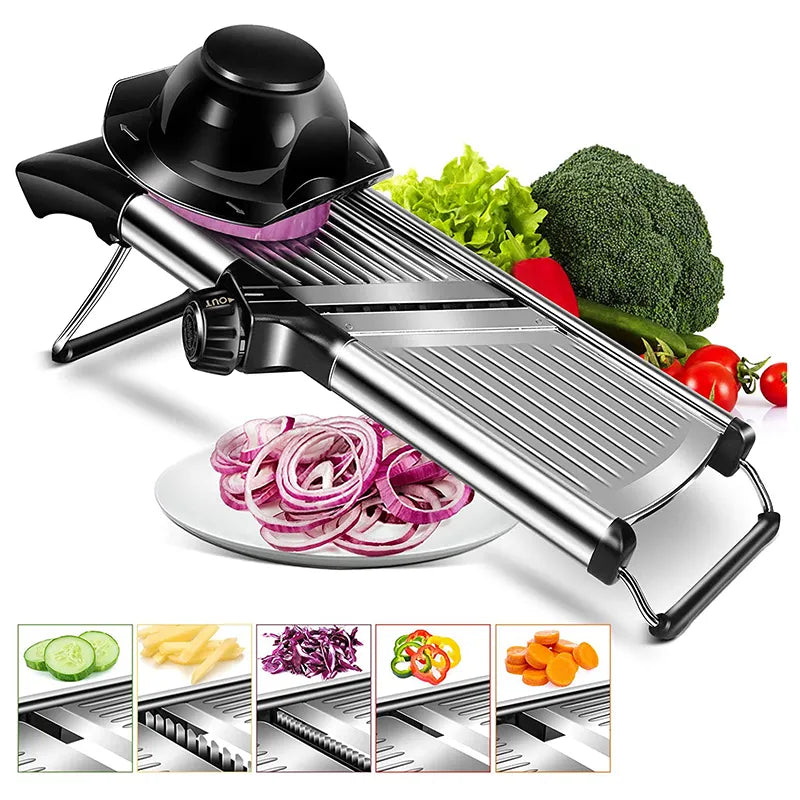 PrecisionSlice Stainless Steel Mandoline Slicer - DINING DREAMS STORE