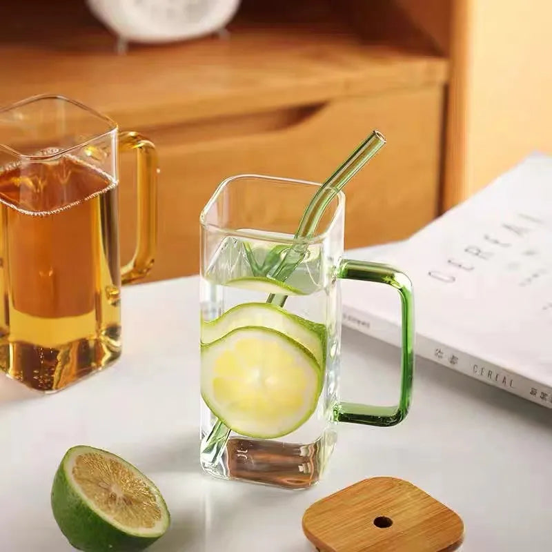 ClearSip Square Glass Mug - DINING DREAMS STORE