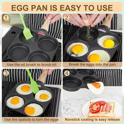Flippin' Easy 4-Cup Egg & Pancake Pan - DINING DREAMS STORE