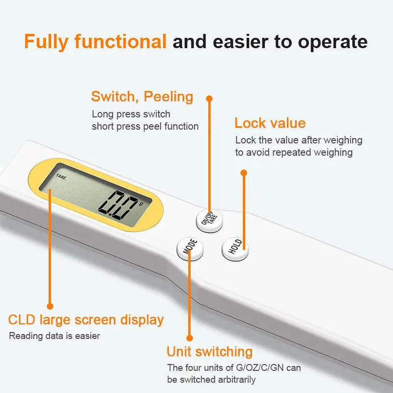 SpoonScale LCD Digital Kitchen Scale - DINING DREAMS STORE