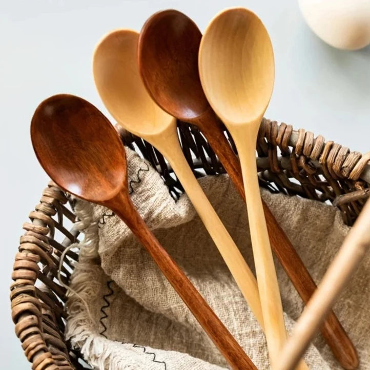 WoodCraft Style Wooden Mixing Spoons Set - DINING DREAMS STORE