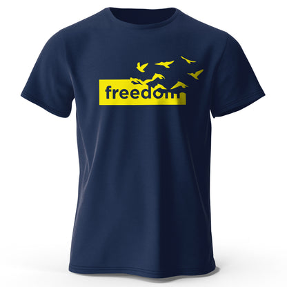 "Freedom Letter" Oversized Graphic T-Shirt - 100% Cotton, Unisex Summer Tee