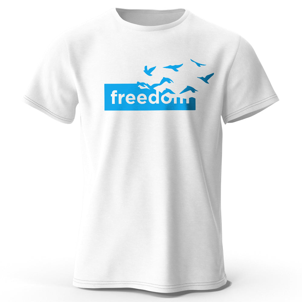 "Freedom Letter" Oversized Graphic T-Shirt - 100% Cotton, Unisex Summer Tee