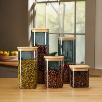 BambooHarbor Glass Storage Canisters