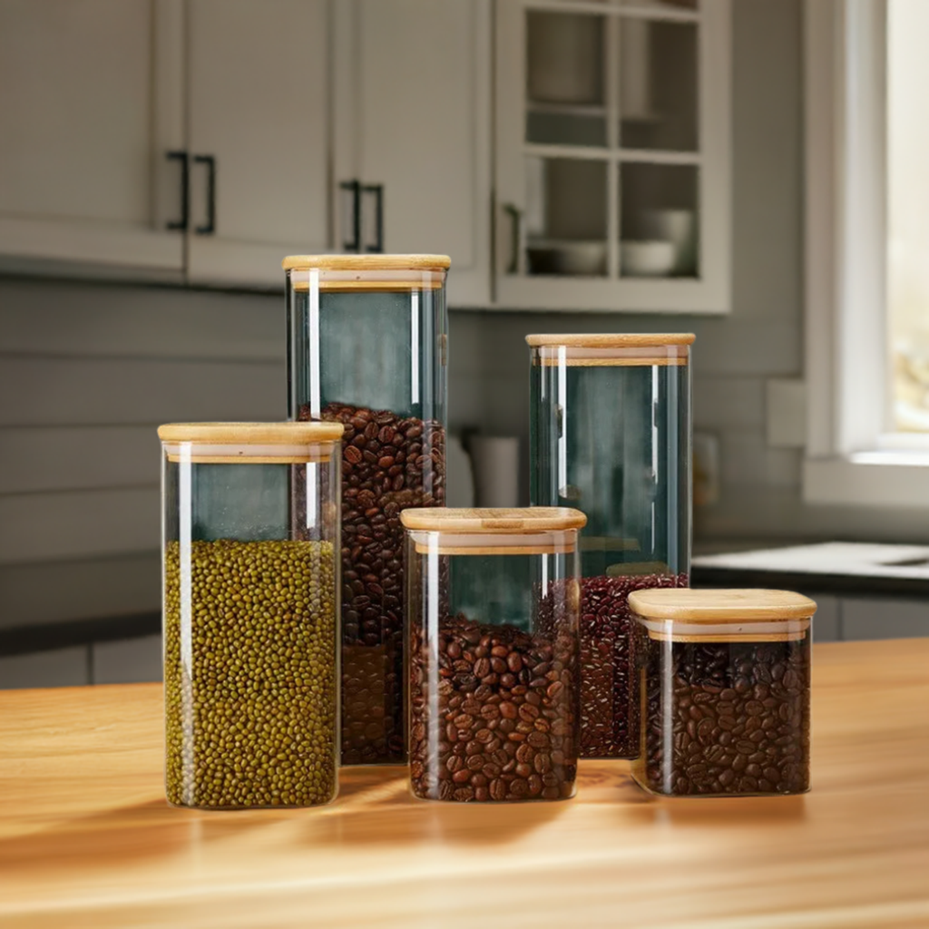 BambooHarbor Glass Storage Canisters