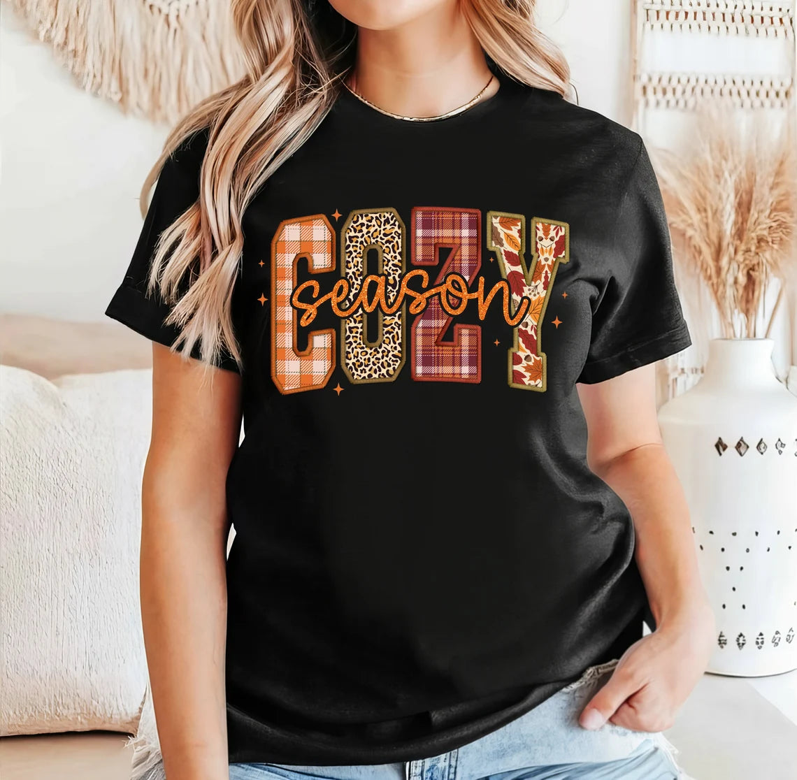 Cozy Season Sweater | Retro Autumn Sweatshirt | Women’s Fall Graphic Shirt | Get Cozy Crewneck | Cozy Vibes Clothing