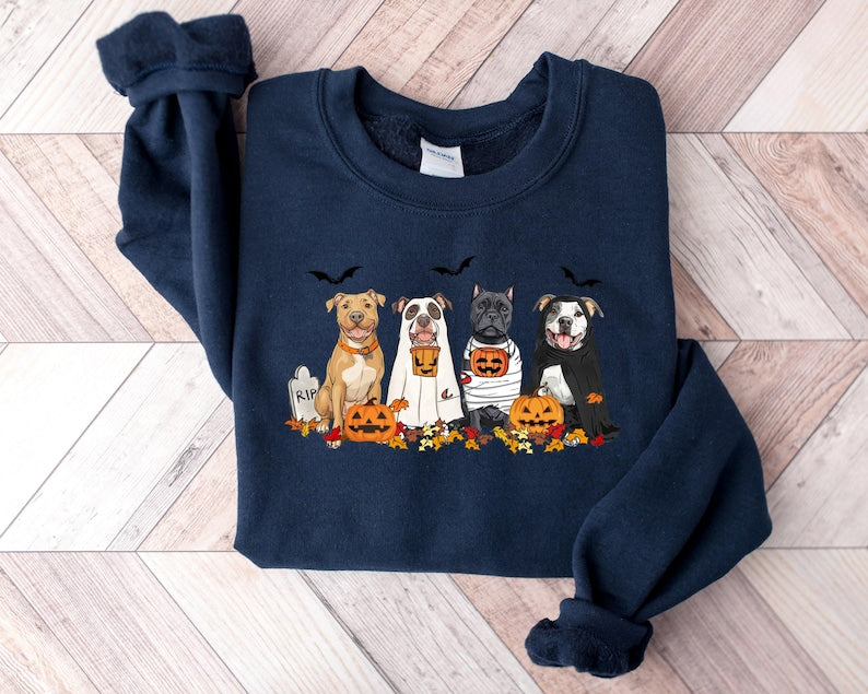 Halloween Dog Sweatshirt – Spooky and Sweet Ghost Dogs for Halloween!