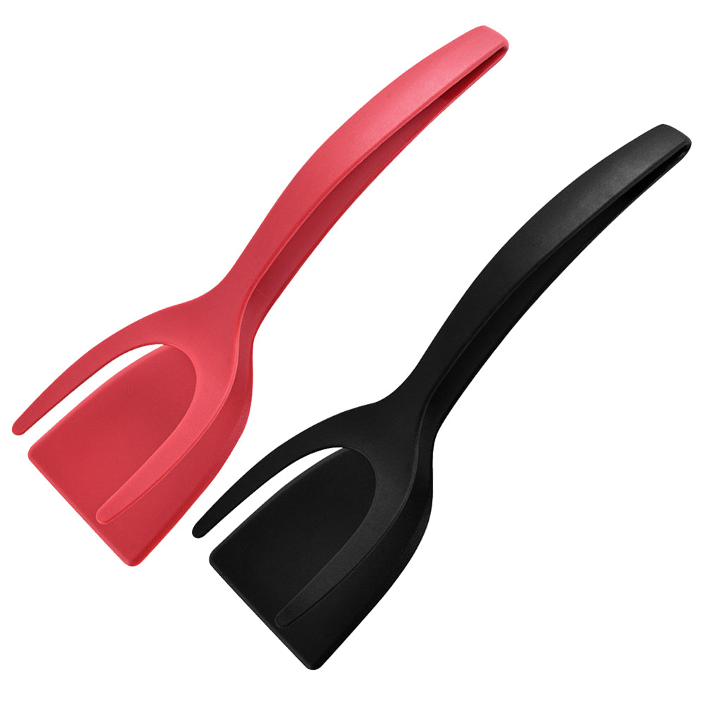 Multi-Purpose 2-in-1 Flip & Grip Tongs: Perfect for Eggs, French Toast, Pancakes, and More!