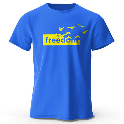 "Freedom Letter" Oversized Graphic T-Shirt - 100% Cotton, Unisex Summer Tee